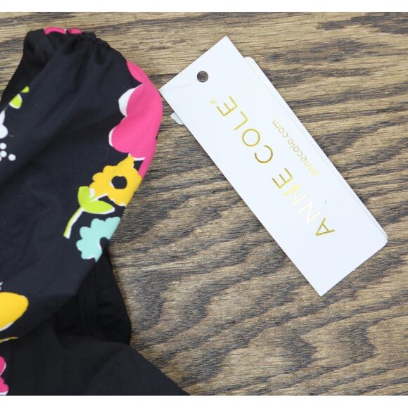 NWT Anne Cole Womens Standard Bikini Swim Bottom 20MB30227 Multi Black S - Picture 5 of 6